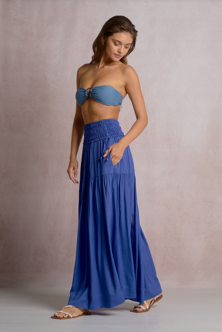 Elan Smocked Maxi Skirt