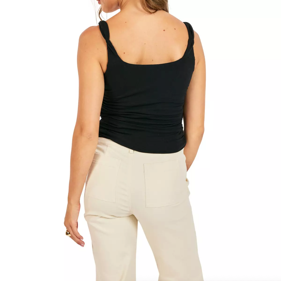 Sadie & Sage Statuesque Twisted Strap Tank Top