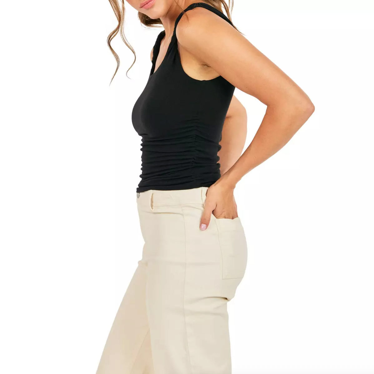 Sadie & Sage Statuesque Twisted Strap Tank Top
