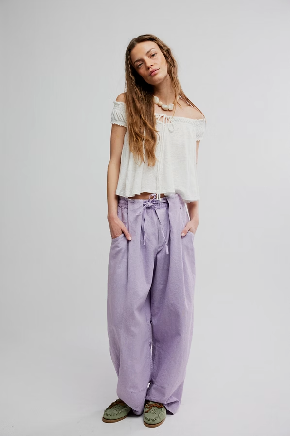 Free People Chambers Laid Pull On Pants