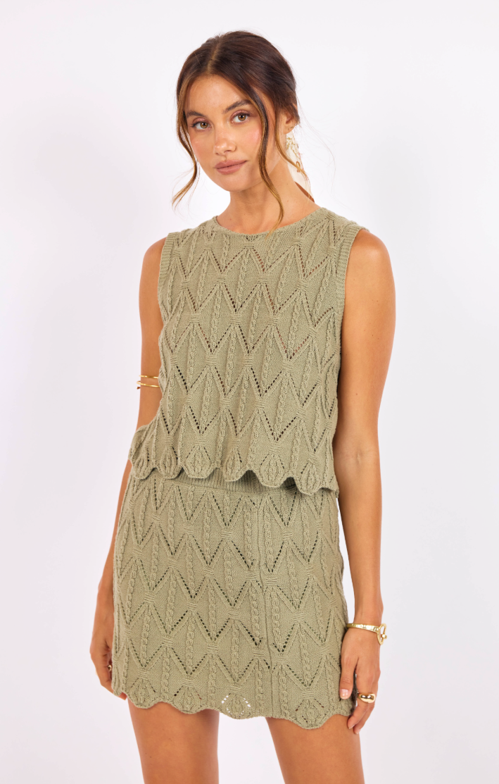 Sage the Label Succulent Sweater Tank