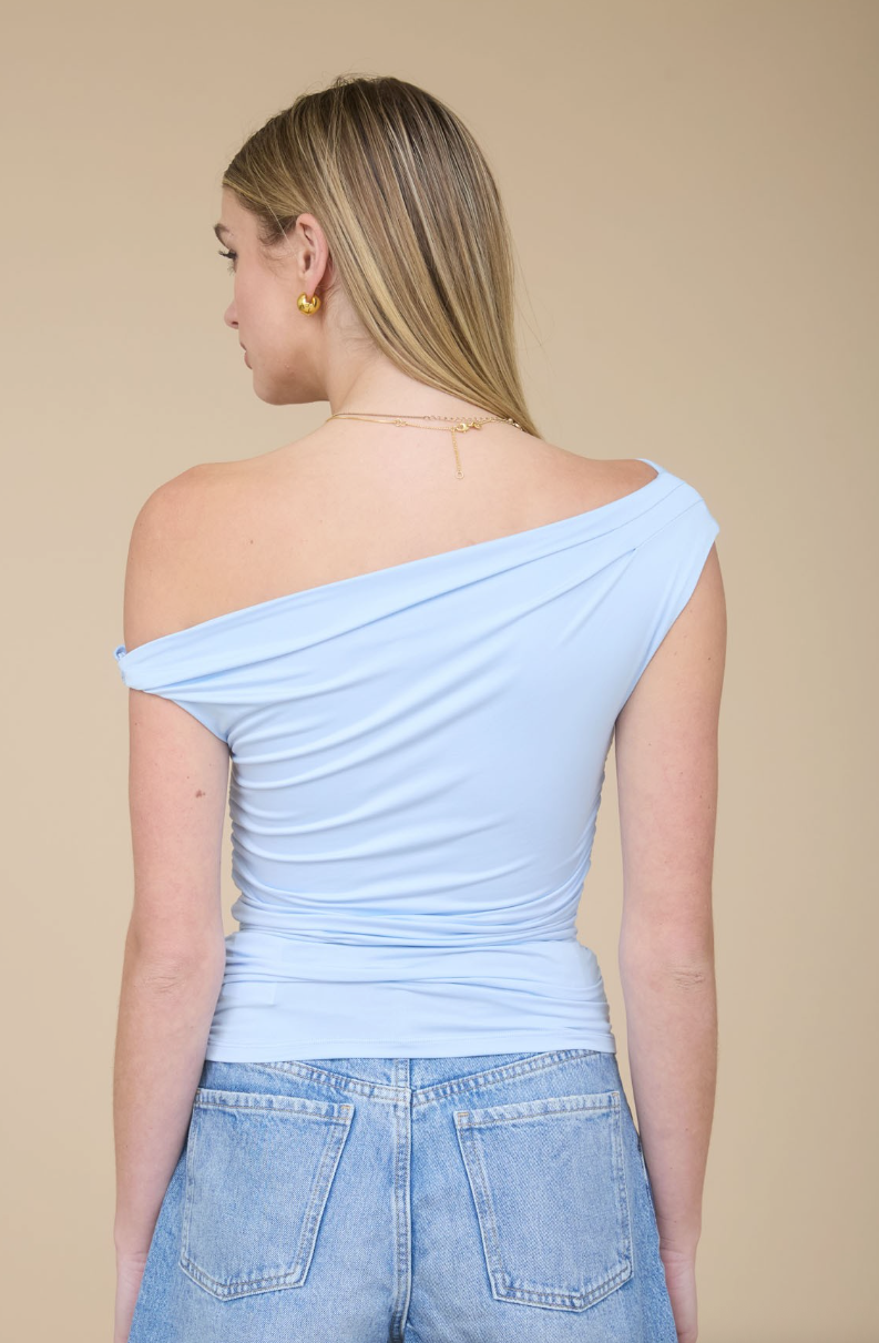 Asymmetrical Off The Shoulder Knit Top