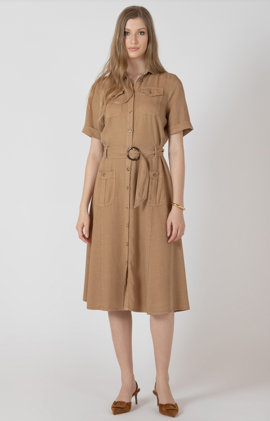 Dex Belted Utility Midi Dress