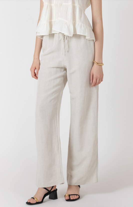 Dex Elastic Waist Linen Pants