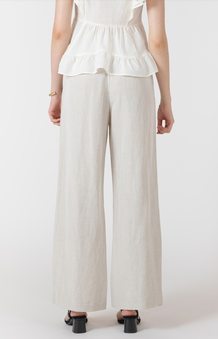 Dex Elastic Waist Linen Pants