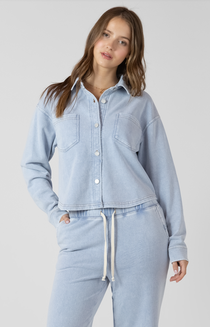 Dex Cropped Knit Overshirt