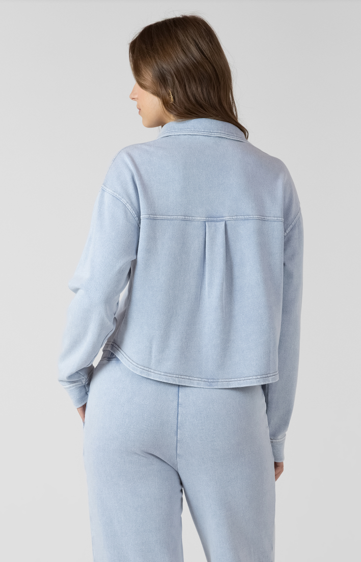 Dex Cropped Knit Overshirt
