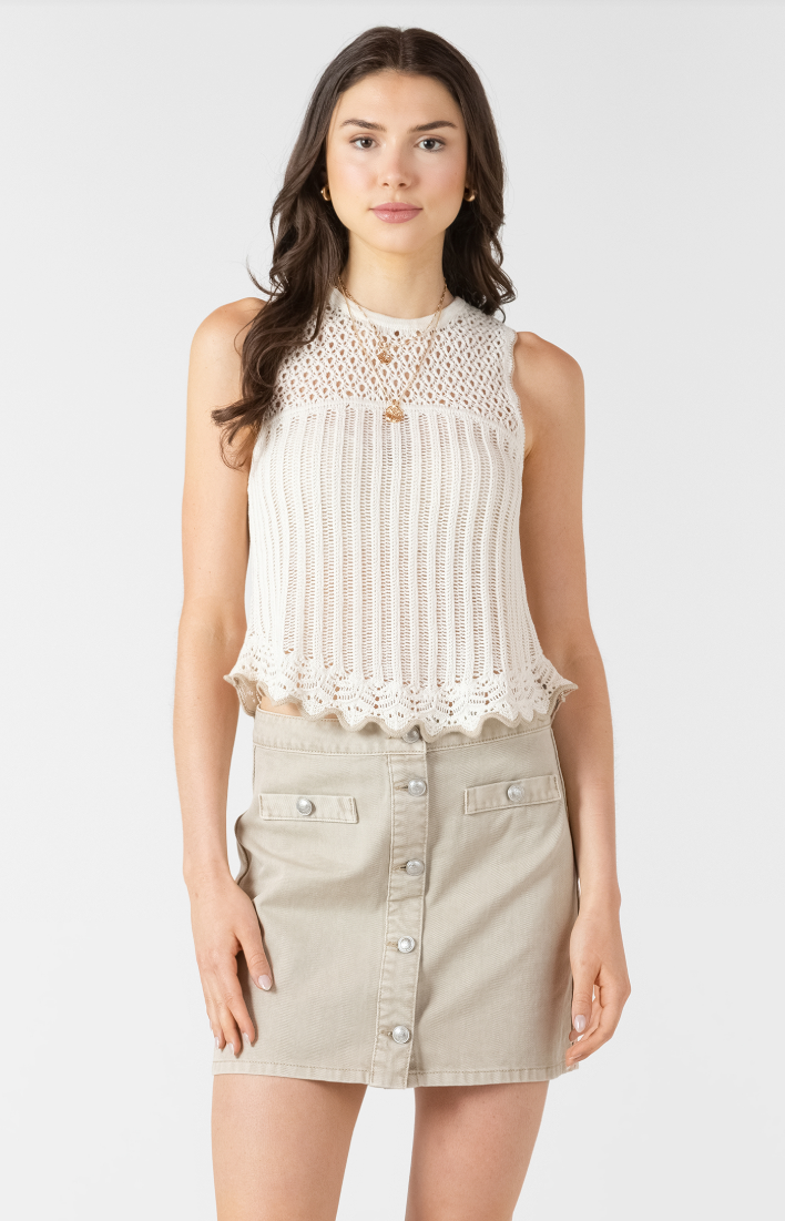 Dex Contrast Trim Sweater Tank