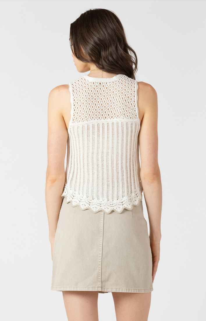 Dex Contrast Trim Sweater Tank