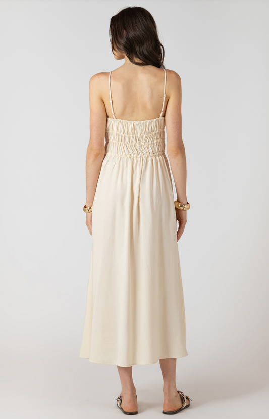 Dex Elastic Waist Midi Dress