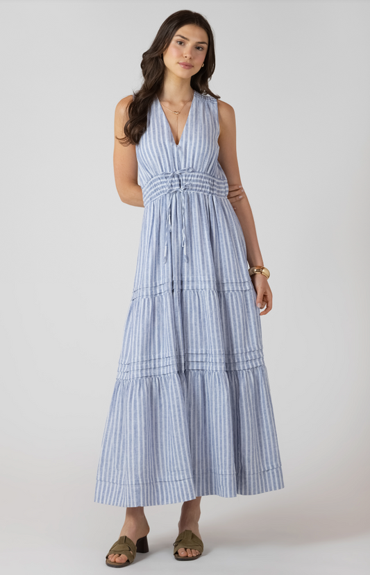 Dex Pleat Detail Smocked Waist Dress