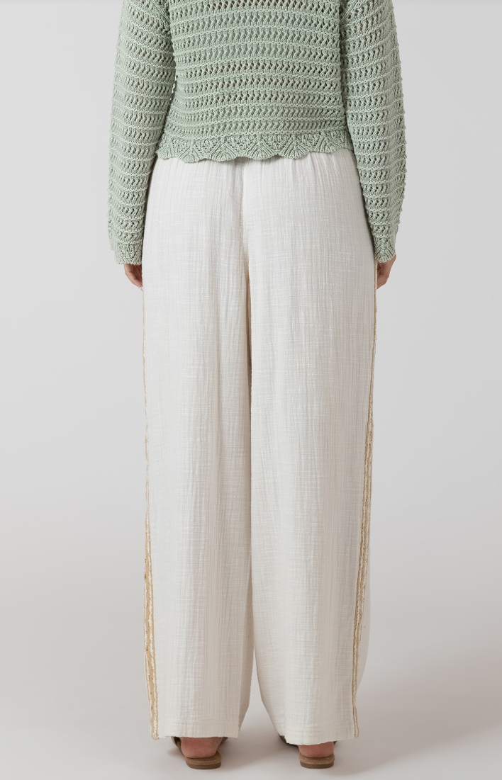 Dex Crochet Trim Wide Leg Pants
