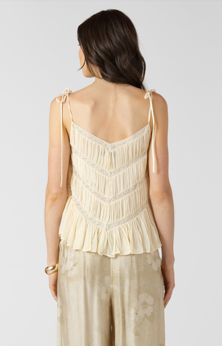 Dex Lace Insert Tie Shoulder Cami