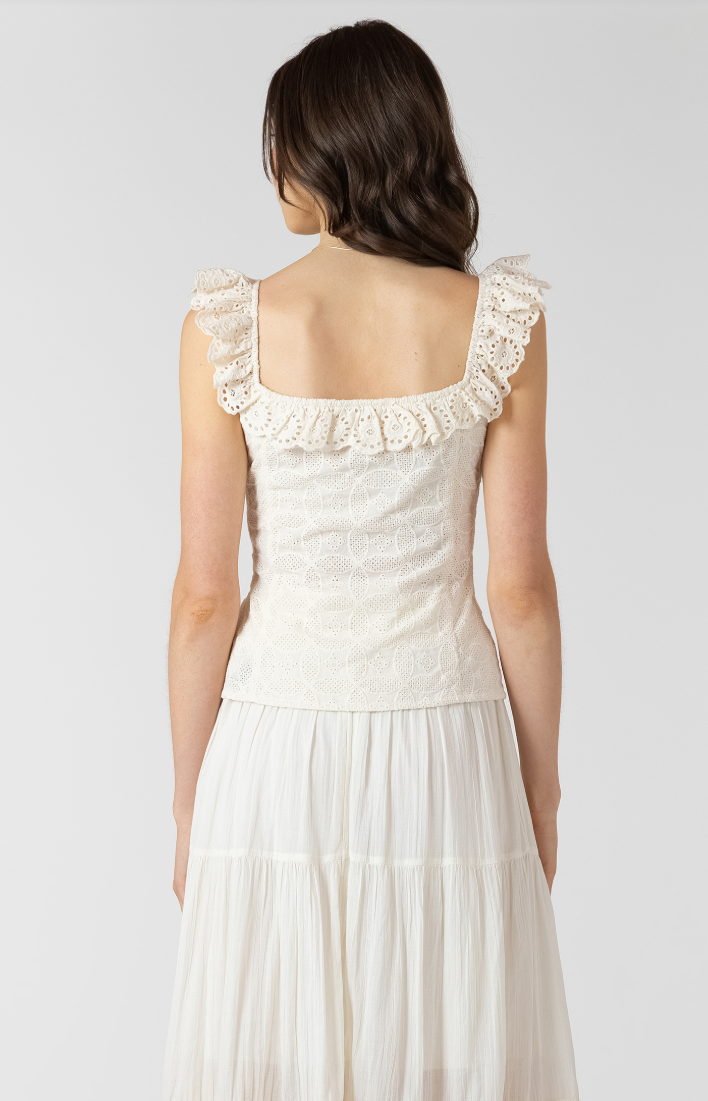 Dex Button Front Eyelet Tank