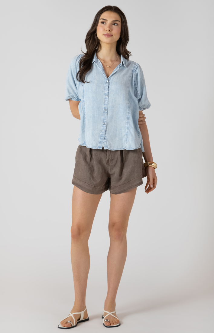 Dex Panelled Button Front Blouse