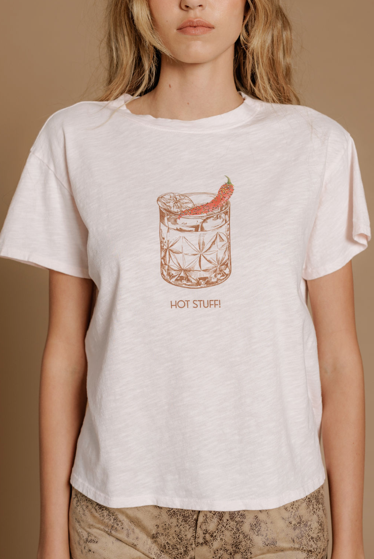 All Us Hot Stuff Slub Cap Tee