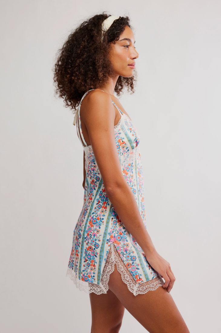 Free People Wish You Were Here Mini Slip Dress