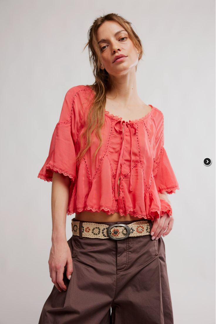 Free People Indigo Dreaming Raffia Belt