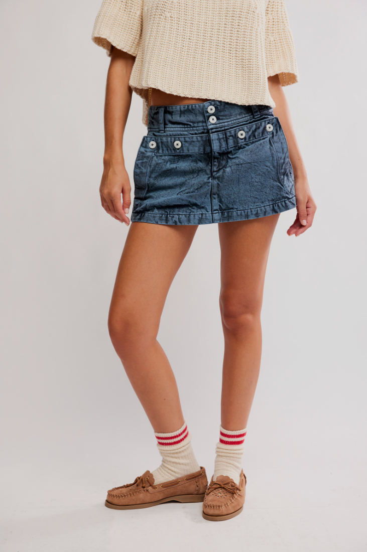 Free People Dream Weaver Micro Skirt