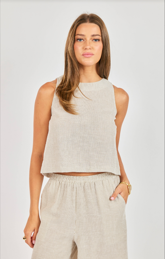 Sadie & Sage Garden Sun Button Tank