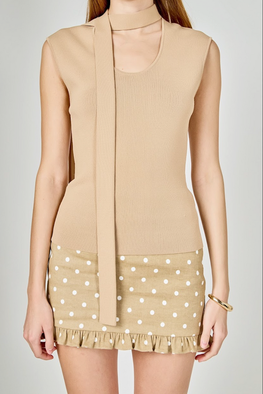 Neckband Knitted Top