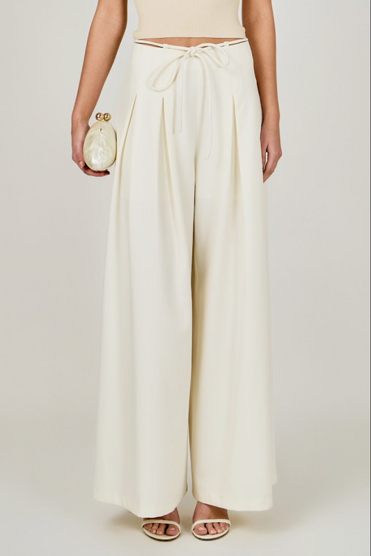 Waist Tape with High Waist Long Pants