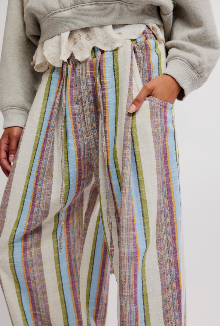 Free People Chambers Laid Back Striped Pants