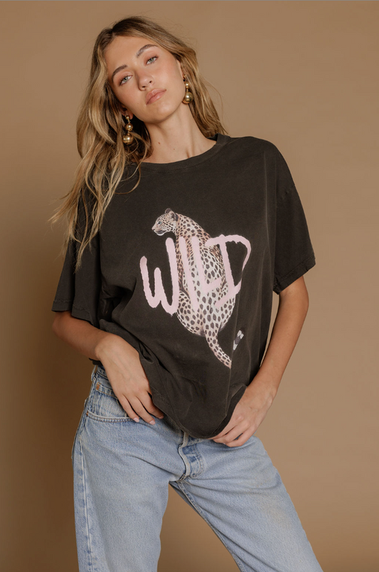 All Us Wild Leopard Big Boy Tee