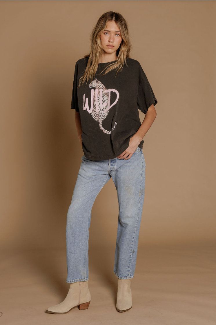 All Us Wild Leopard Big Boy Tee