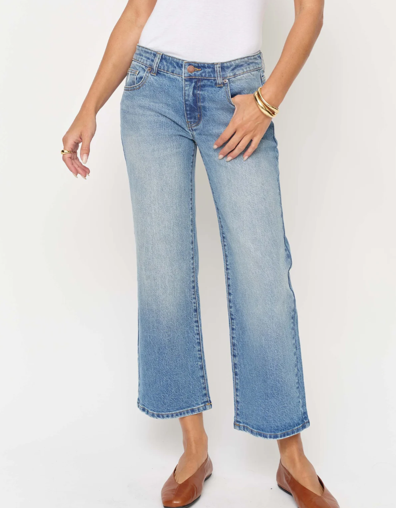 Oliver Logan Evelyn Low Rise Wide Crop Jeans