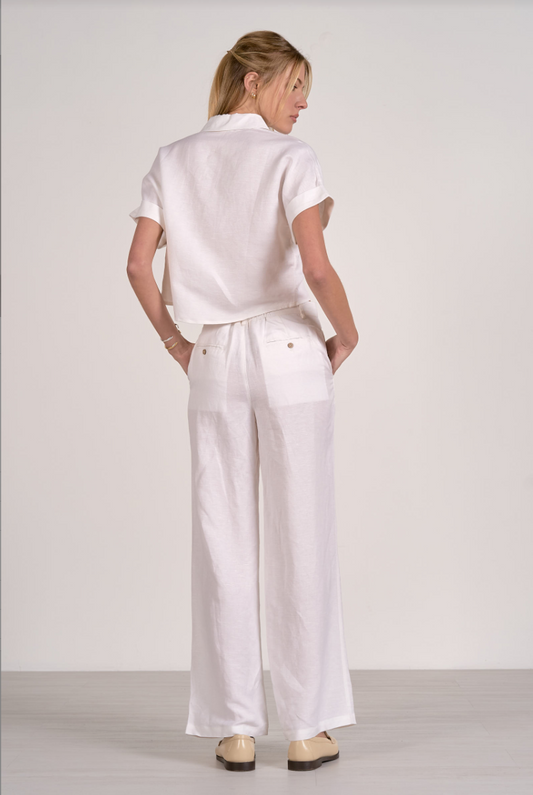 Elan Button Down Short Sleeve Top