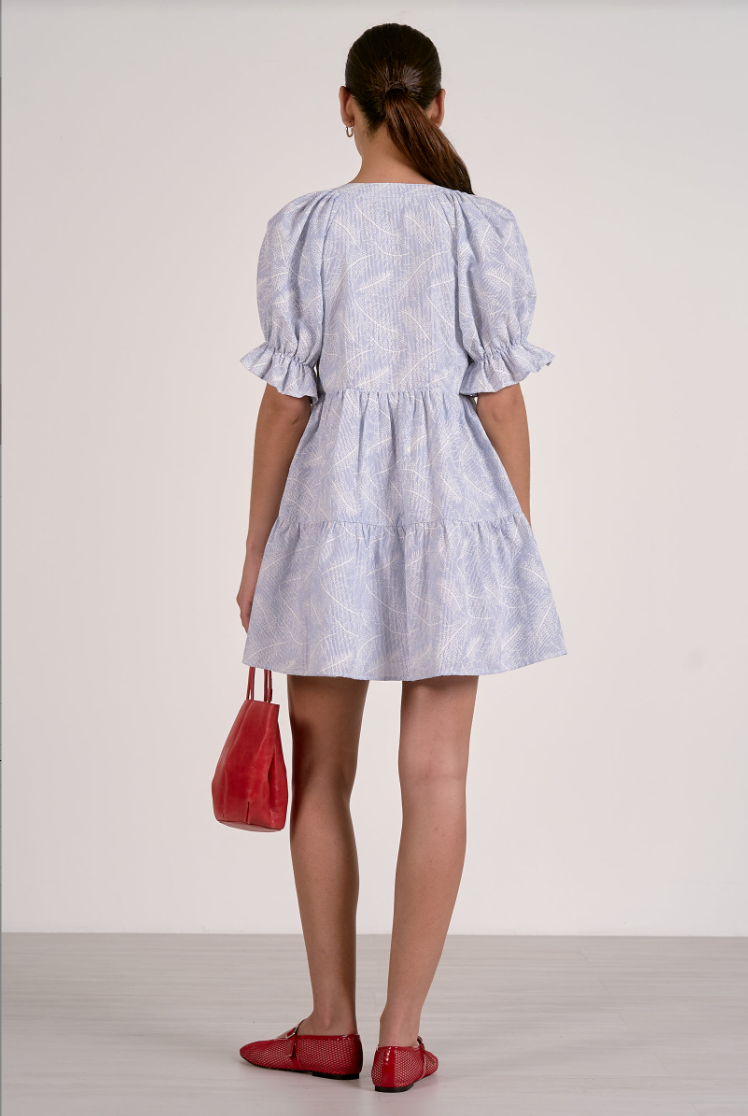 Elan Tiered 3/4 Sleeve Dress