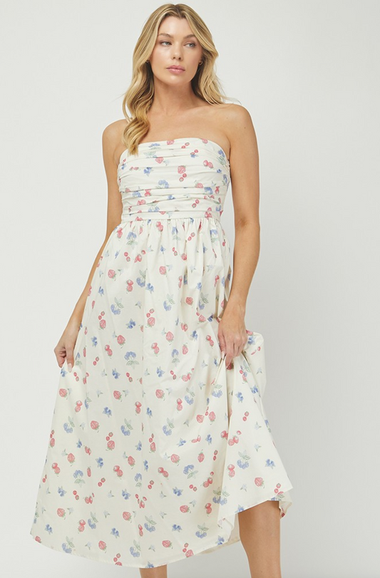 Lightweight Voile Printed Maxi Dress