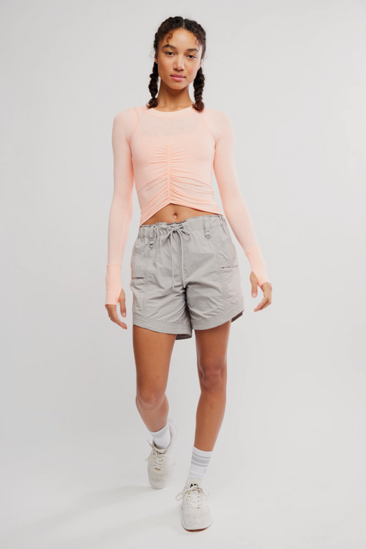 Free People Tempo Ruched Long Sleeve