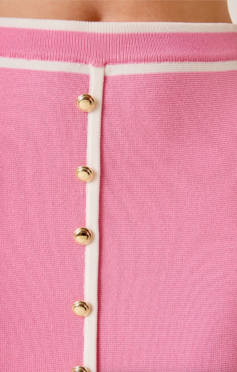 Knit Contrast Maxi Skirt