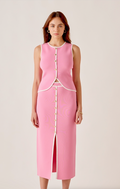 Knit Contrast Maxi Skirt