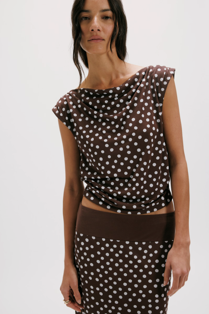 Free People Heat Wave Polka Dot Top