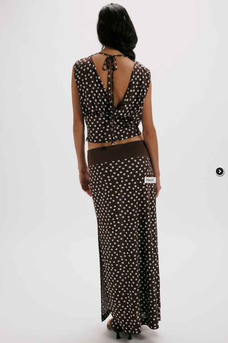 Free People Heat Wave Polka Dot Maxi Skirt