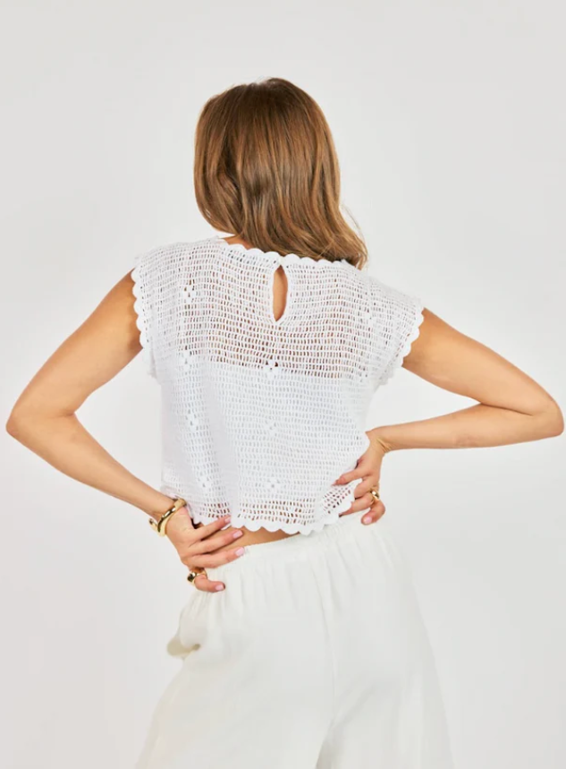 Sadie & Sage Open Field Crochet Sweater