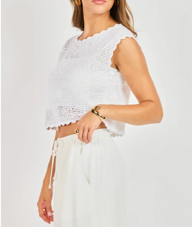 Sadie & Sage Open Field Crochet Sweater