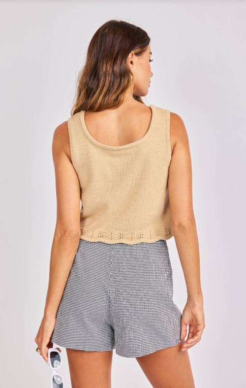 Sage the Label Delmore Scalloped Tank