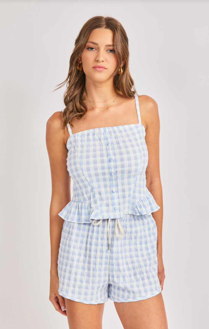 Sadie & Sage Starlet Gingham Top
