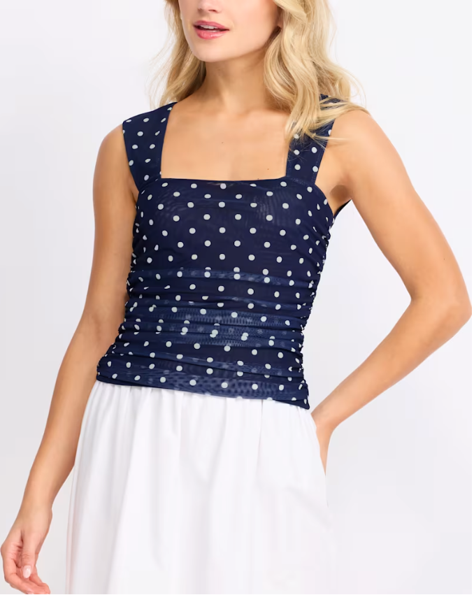 Steve Madden Rorry Polka Dot Knit Top