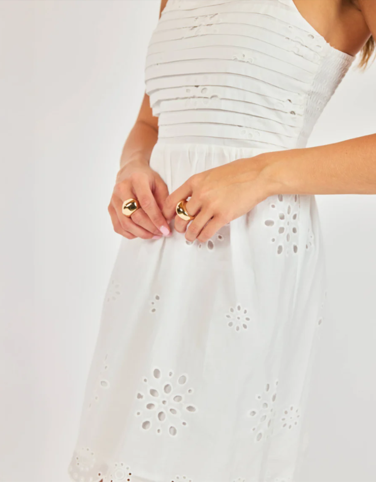 Sadie & Sage Bloomfield Eyelet Mini Dress