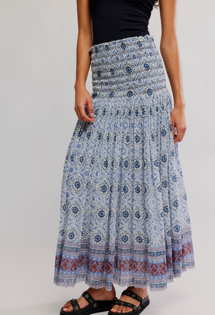 Free People Ravenna Printed Maxi Skirt