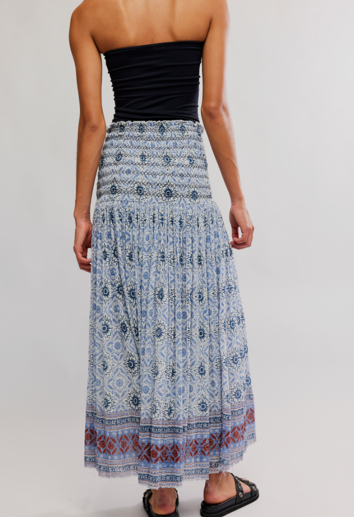 Free People Ravenna Printed Maxi Skirt