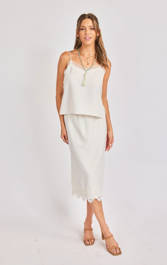 Sadie & Sage Fawn Lace Trim Cami
