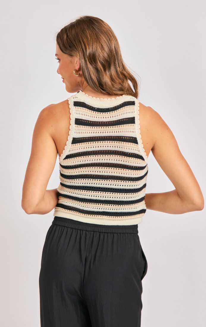 Sadie & Sage Tisha Striped Sweater Tank