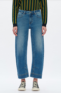 Mid Rise Barrel Leg Jeans