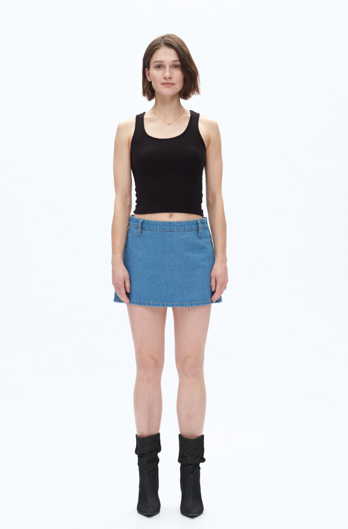 Mid Rise Mini Skirt